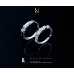 NHẪN CẶP VÀNG ITALY 750 -  MẪU 20