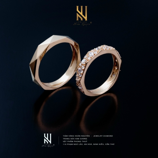 NHẪN CẶP VÀNG ITALY 750 - MẪU 7