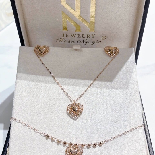 SET DÂY CHUYỀN VÀNG ITALY 750 MẪU 33