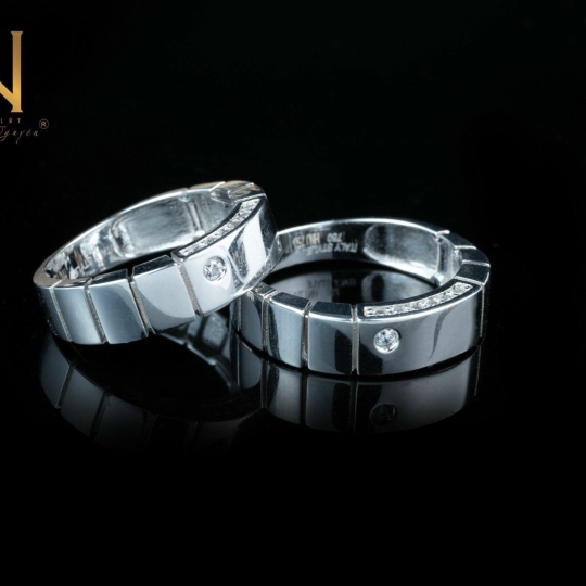 NHẪN CẶP  VÀNG ITALY 750 - MẪU 136