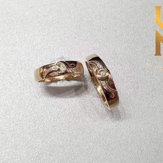 NHẪN CẶP  VÀNG ITALY 750 - MẪU 137