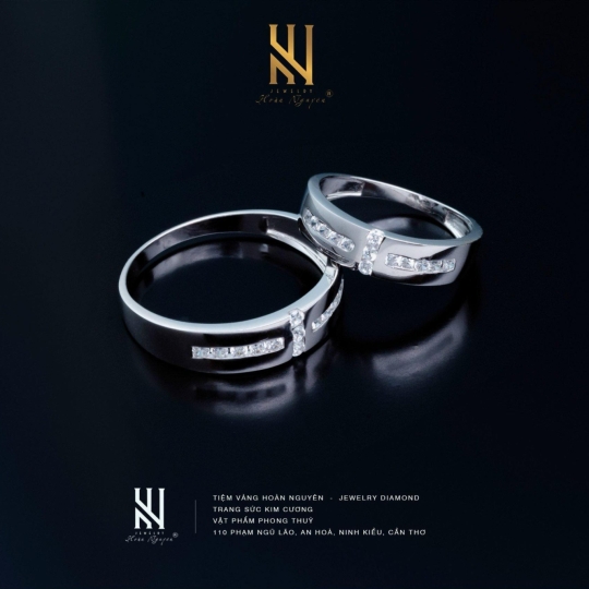 NHẪN CẶP VÀNG ITALY 750 -  MẪU 19