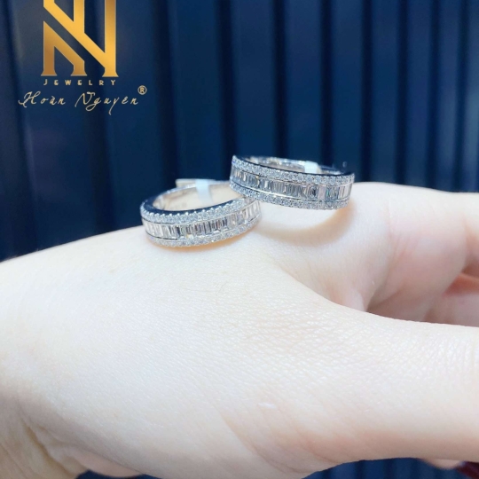 NHẪN CẶP  VÀNG ITALY 750 - MẪU 138