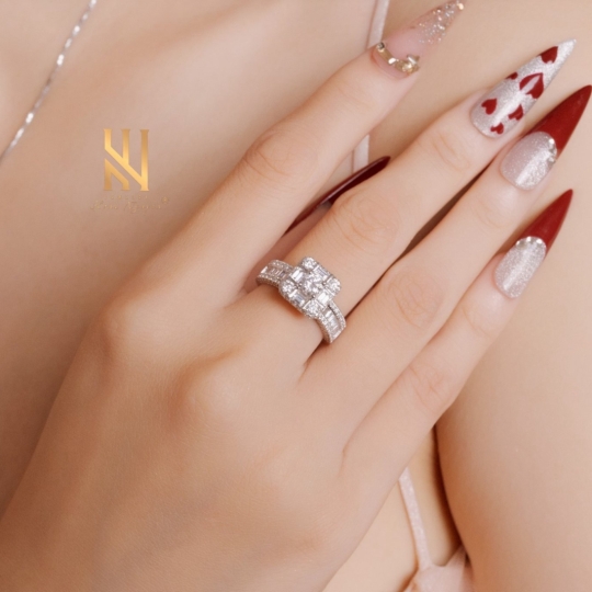 NHẪN VÀNG ITALY 750  MOISS - MẪU 158