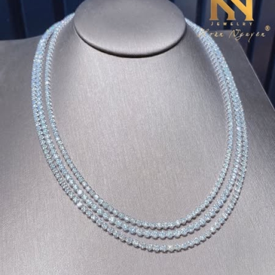 SET DÂY CHUYỀN VÀNG ITALY 750 MẪU 77