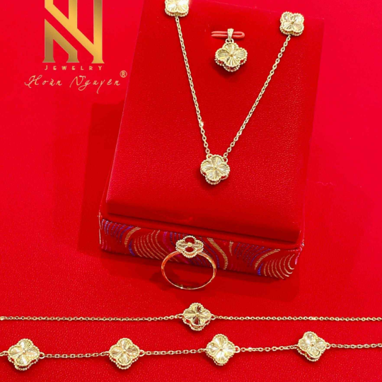 SET DÂY CHUYỀN VÀNG ITALY 750 MẪU 89