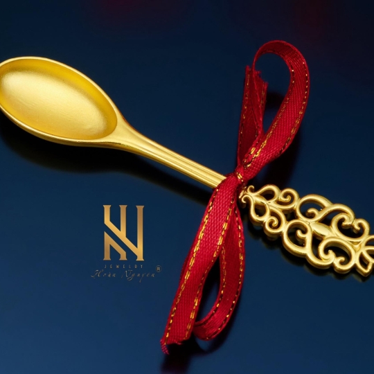 THÌA VÀNG 24K 9999 - MẪU 26