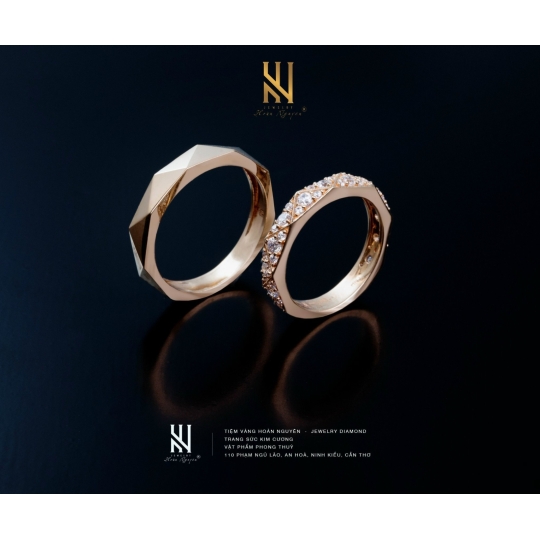 NHẪN CẶP VÀNG ITALY 750 - MẪU 7