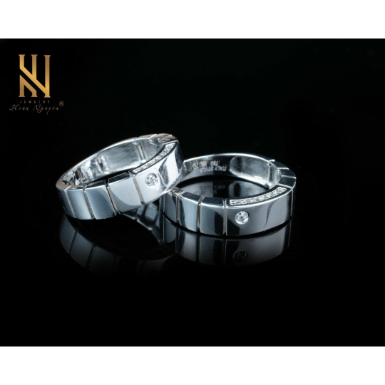 NHẪN CẶP  VÀNG ITALY 750 - MẪU 128