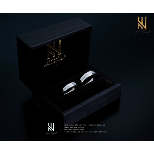 NHẪN CẶP VÀNG ITALY 750 - MẪU 5