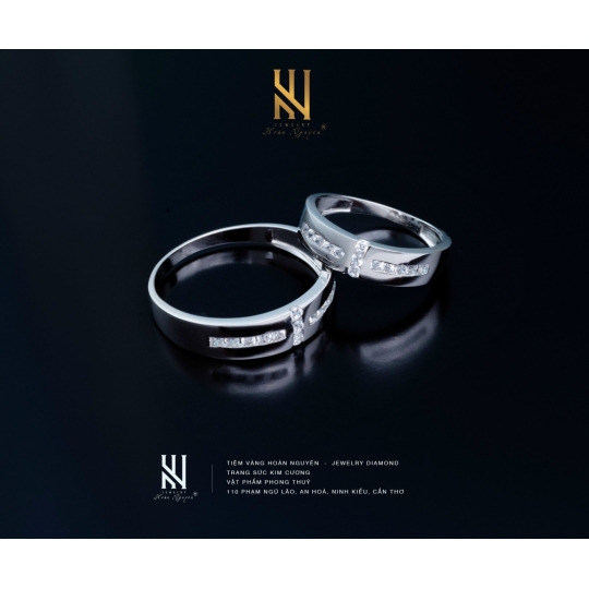 NHẪN CẶP VÀNG ITALY 750 - MẪU 5