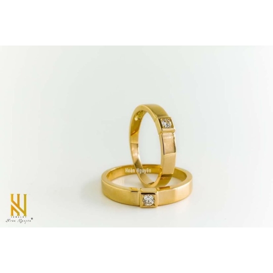 NHẪN CẶP  VÀNG ITALY 750 - MẪU 135