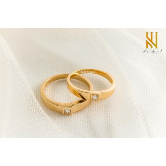 NHẪN CẶP  VÀNG ITALY 750 - MẪU 135
