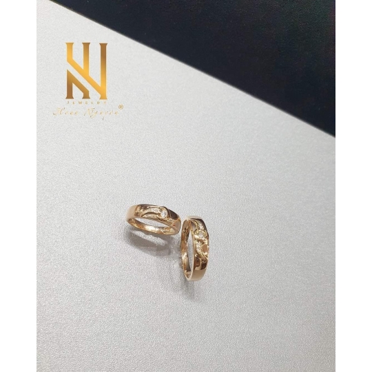 NHẪN CẶP  VÀNG ITALY 750 - MẪU 137