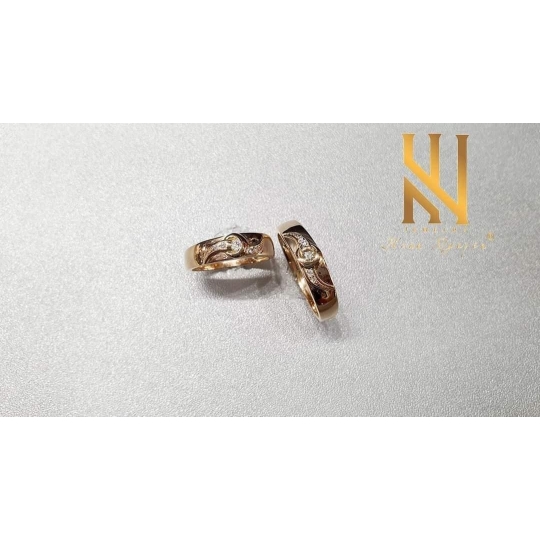 NHẪN CẶP  VÀNG ITALY 750 - MẪU 137