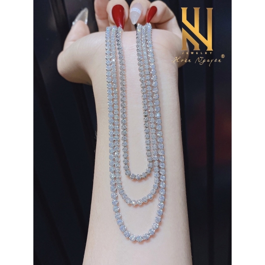 SET DÂY CHUYỀN VÀNG ITALY 750 MẪU 77