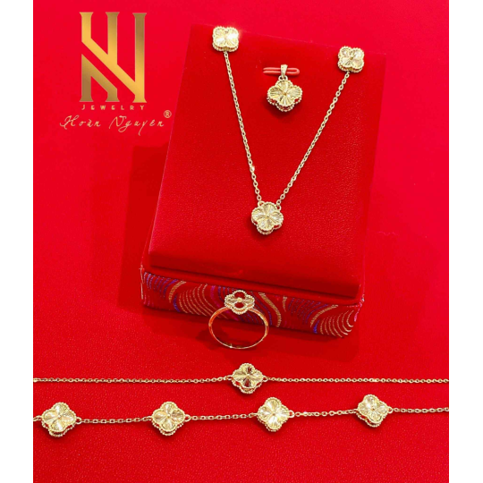 SET DÂY CHUYỀN VÀNG ITALY 750 MẪU 89