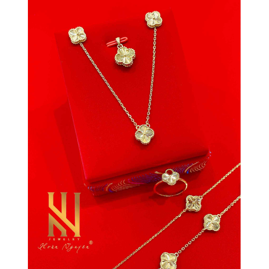 SET DÂY CHUYỀN VÀNG ITALY 750 MẪU 89