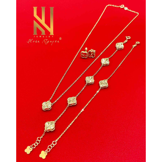 SET DÂY CHUYỀN VÀNG ITALY 750 MẪU 89